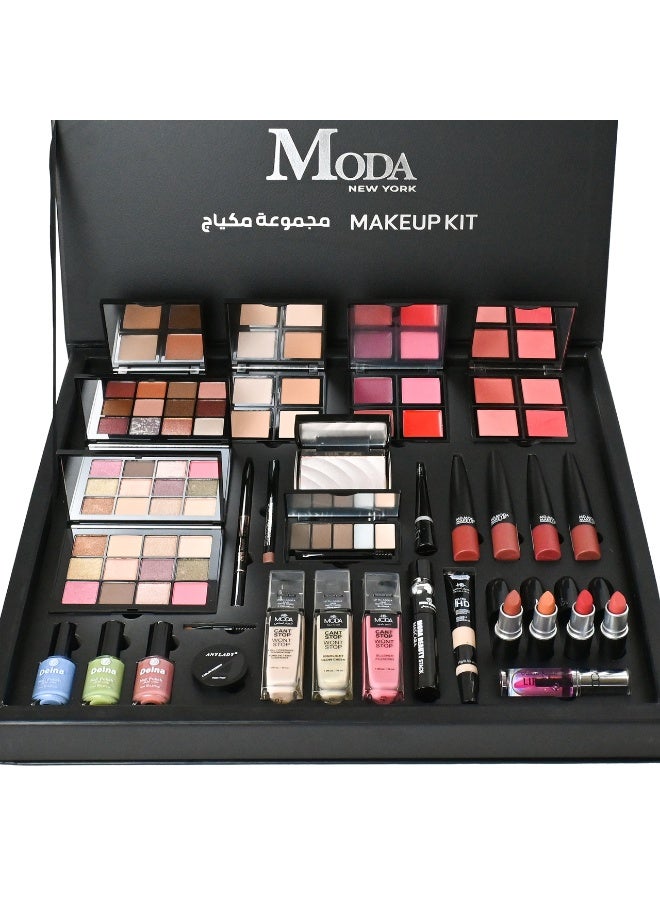 MODABEAUTY Moda New York Press Makeup Kit – Complete Set for Eyes and Lips - Image 3